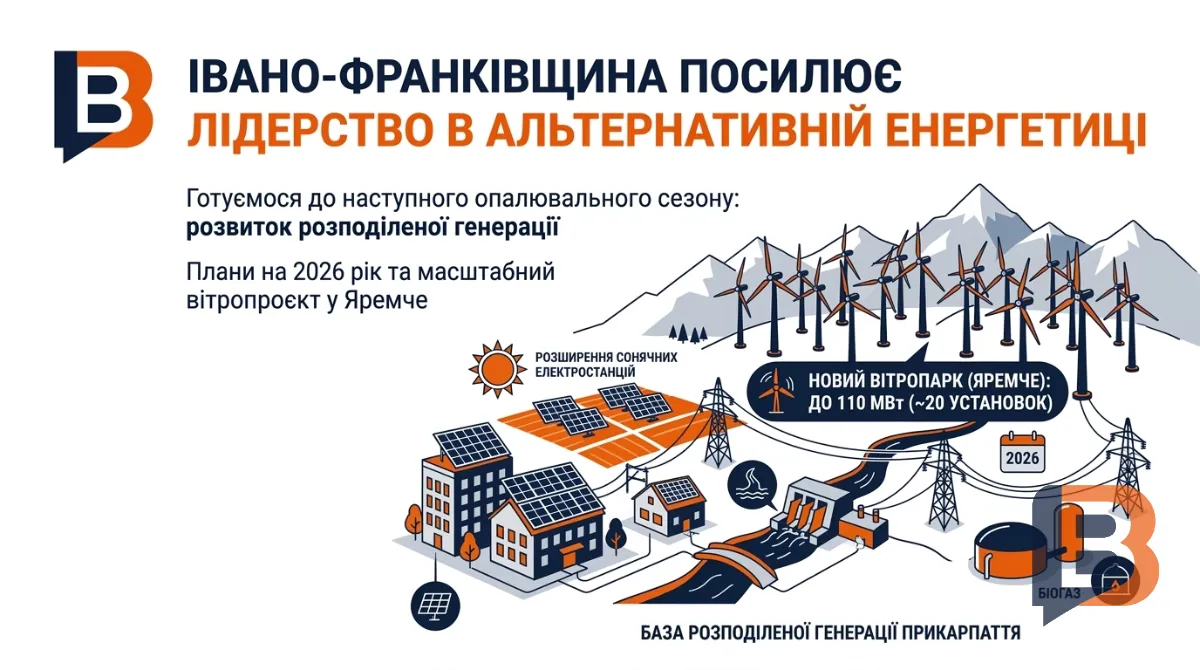 Івано-Франківщина посилює лідерство у розвитку альтернативної енергетики України